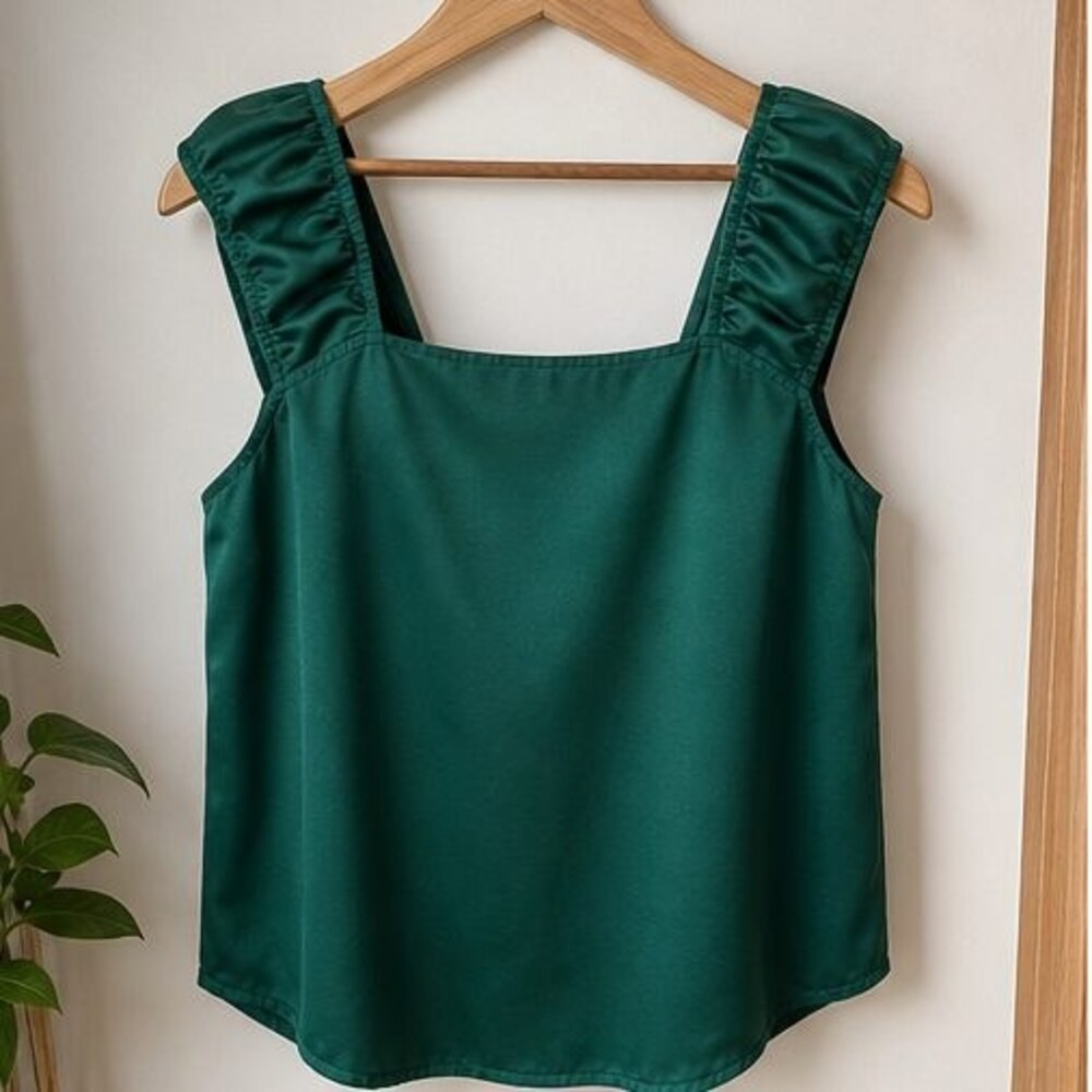 Emerald Puff Sleeve Top
